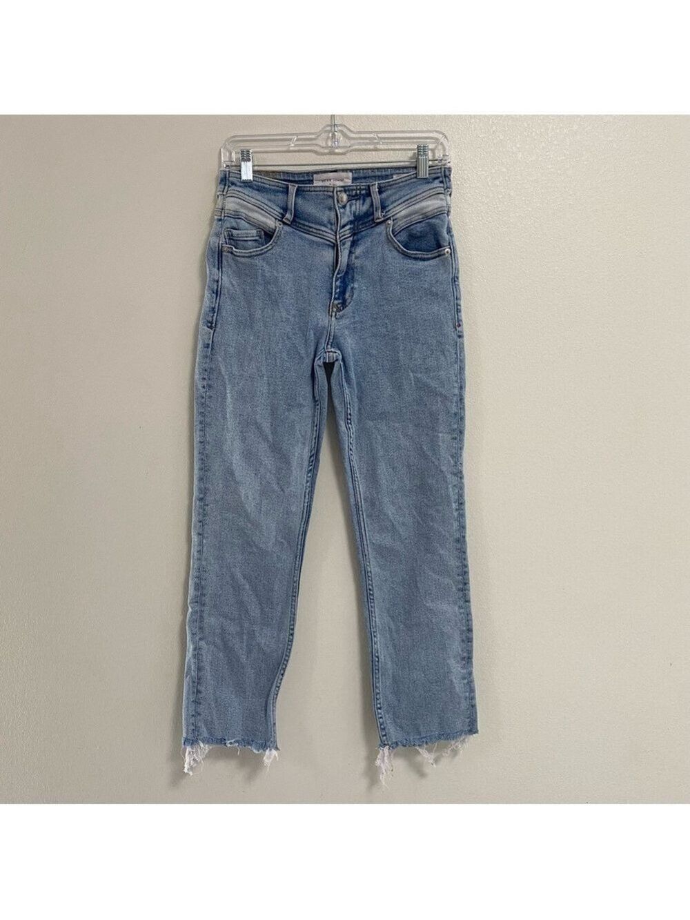 Dear John Jeans Women’s Size 27 Light wash Jodi Straight jeans with frayed hem